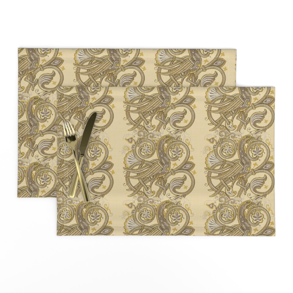 Celtic Bird ~ Beige Linen