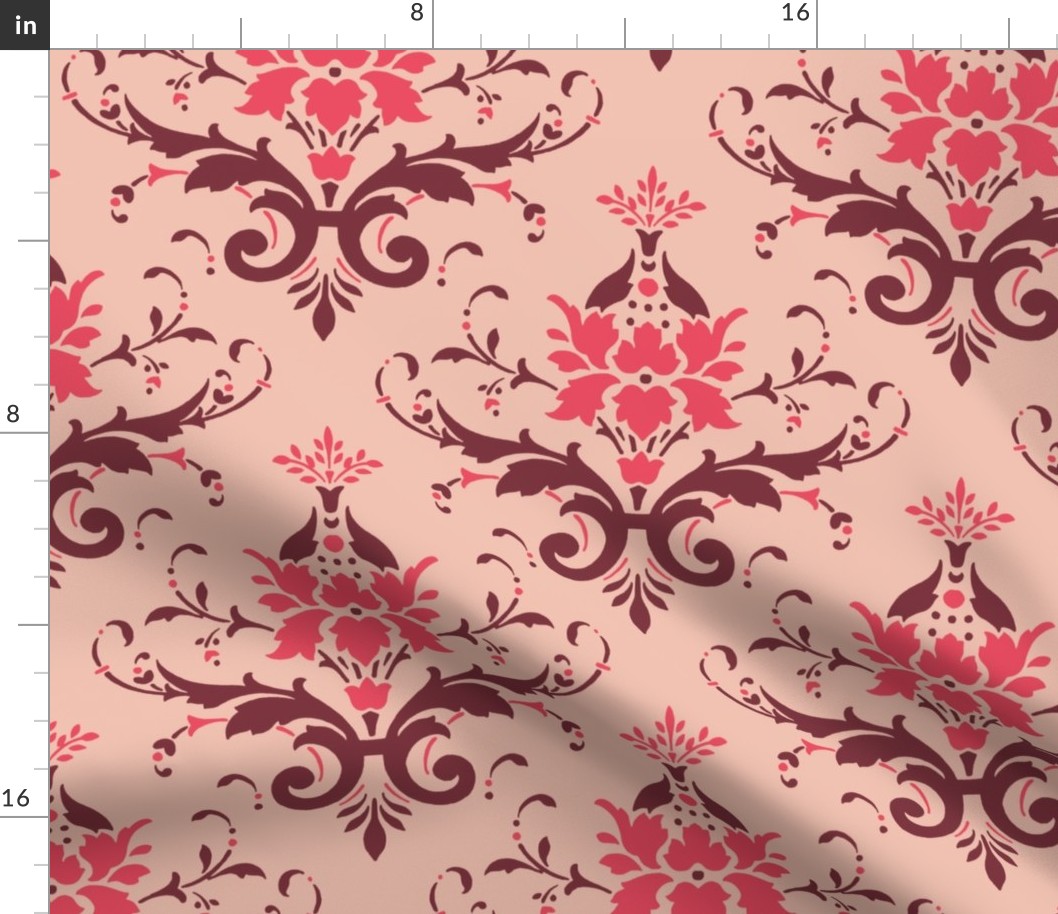 Victorian Flourish (red)