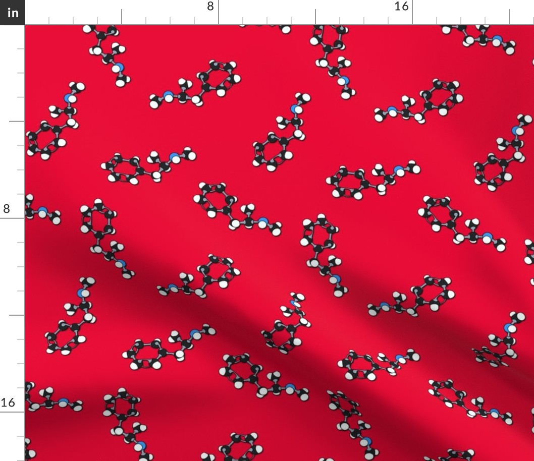 Molecules on red