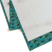 Cricket Batik - aqua & multi-colored