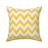 Lemon and Linen Watercolor Ikat Chevron 