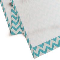 Aquamarine and Linen Ikat Watercolor Chevron