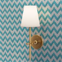 Aquamarine and Linen Ikat Watercolor Chevron