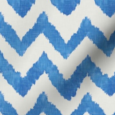 Pool and Linen Watercolor Ikat Chevron