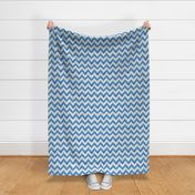 Pool and Linen Watercolor Ikat Chevron