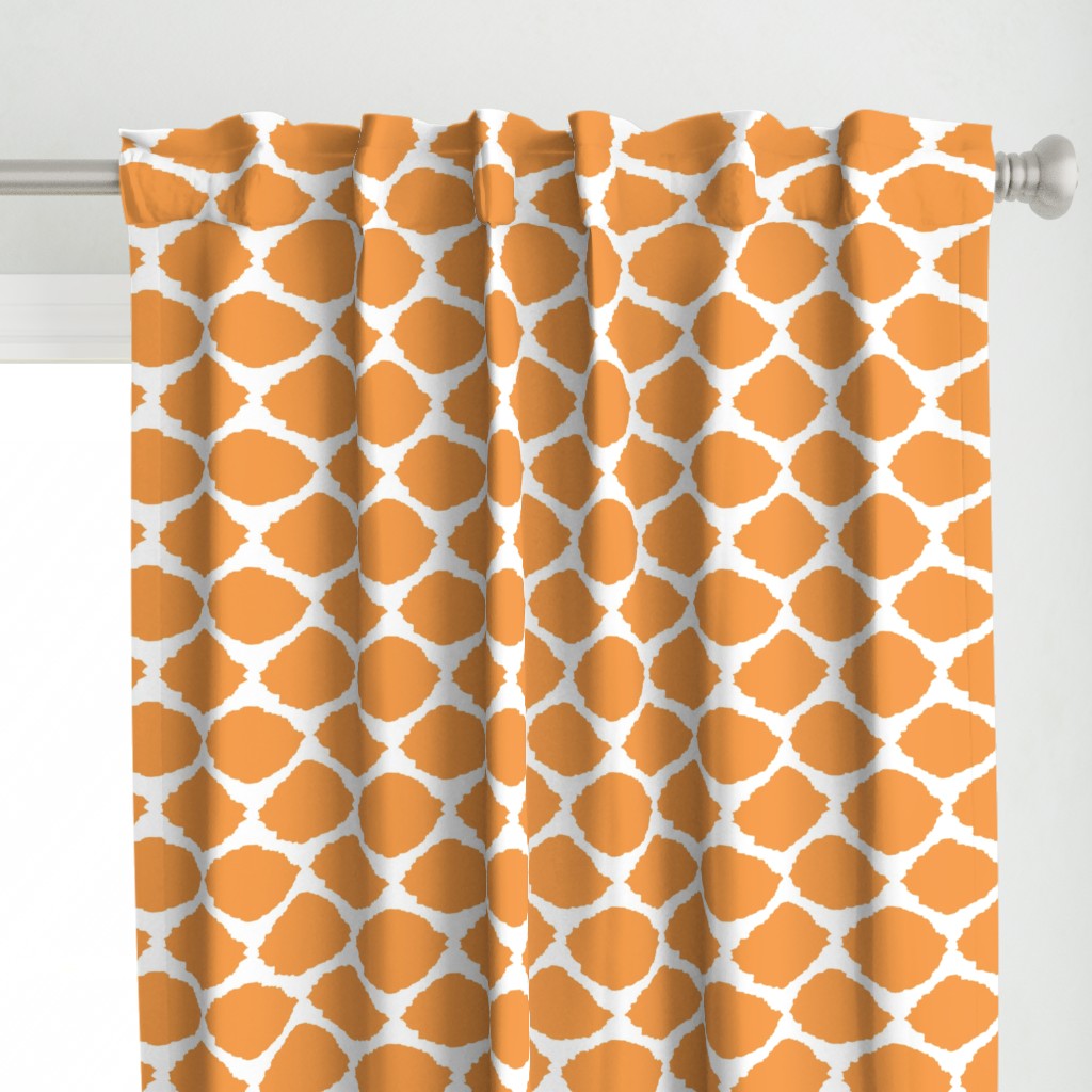 Tangerine Oval Ikat