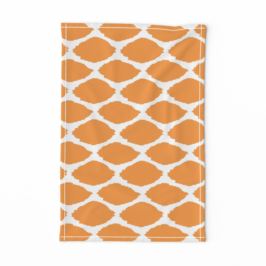 Tangerine Oval Ikat