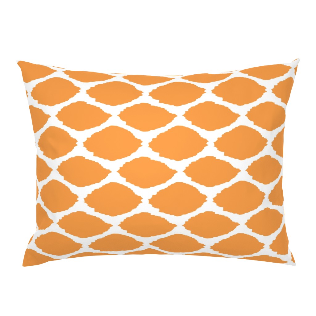 Tangerine Oval Ikat