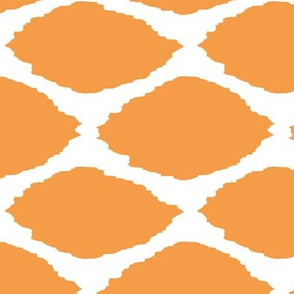 Tangerine Oval Ikat