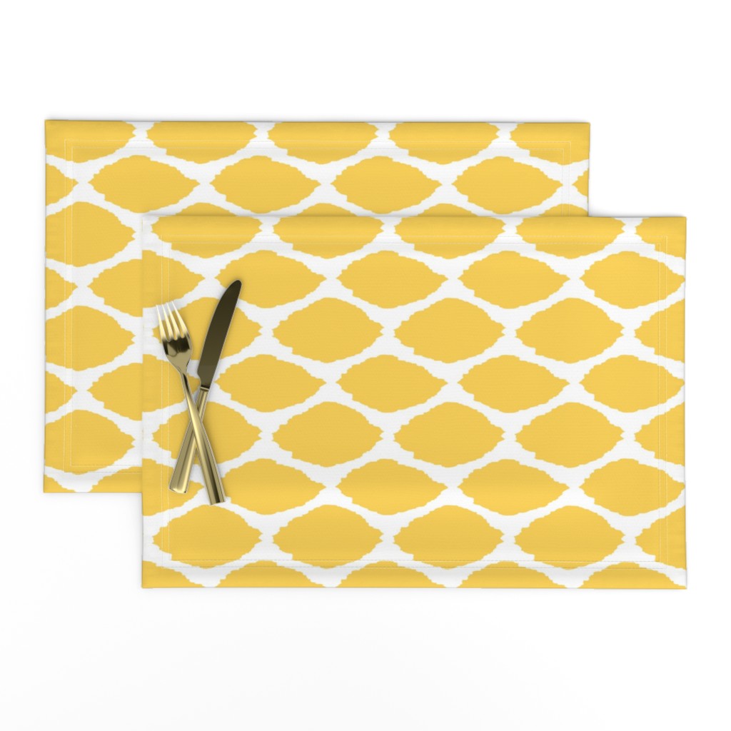 Lemon Oval Ikat