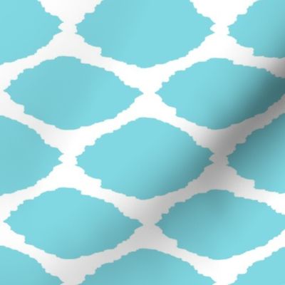 Aqua Oval Ikat