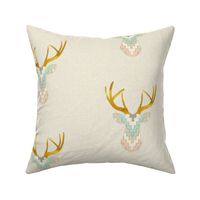 Telluride Deer in Pink, Gray and Turquoise
