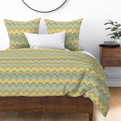 Ikat Chevron in Yellow, Blue and Aqua