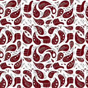 Aggie Paisley_white_with_maroon