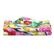 Neon Summer Floral (Large Size 36" Repeat)