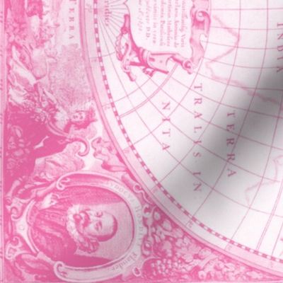 Pink World Map