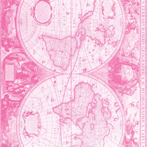 Pink World Map