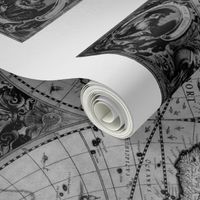 Black and White Map Fabric