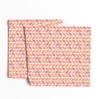 Watercolor Herringbone in Solid Pinks