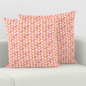 Watercolor Herringbone in Solid Pinks