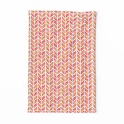 Watercolor Herringbone in Solid Pinks