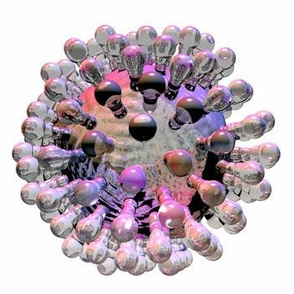 CORONAVIRUS PURPLE GLASSY Virus Polka Dot