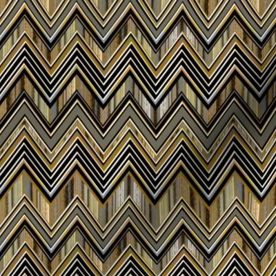 Burnished Chevron Zig Zag