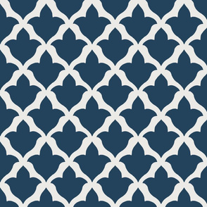 Fleur de Lis in Navy