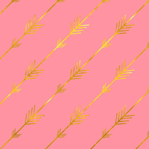 Gold Arrows in Pink