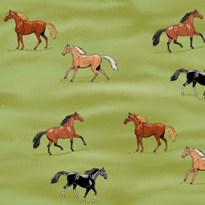  Horses Pasture Frolic