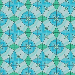 Blue Green Circular Tiles © Gingezel™ 2014