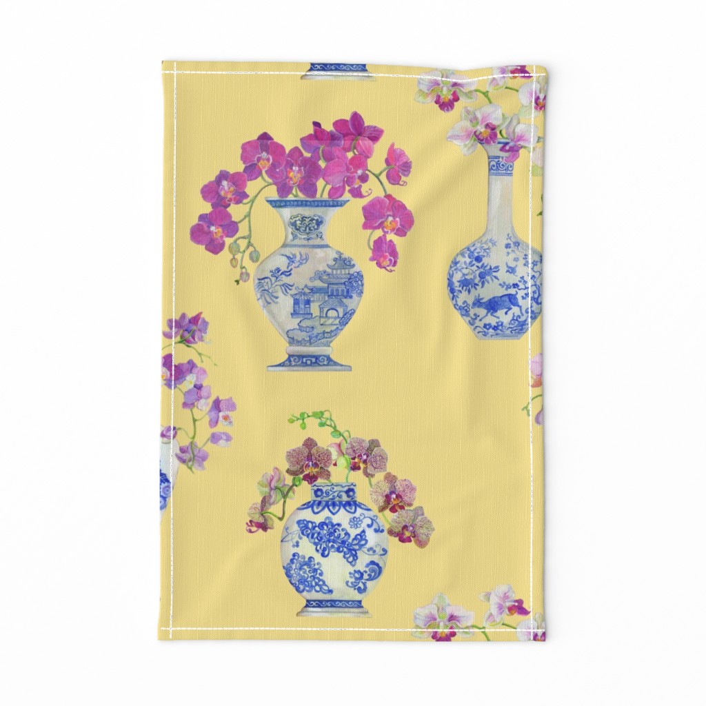 Ming Vase Orchids- Yellow