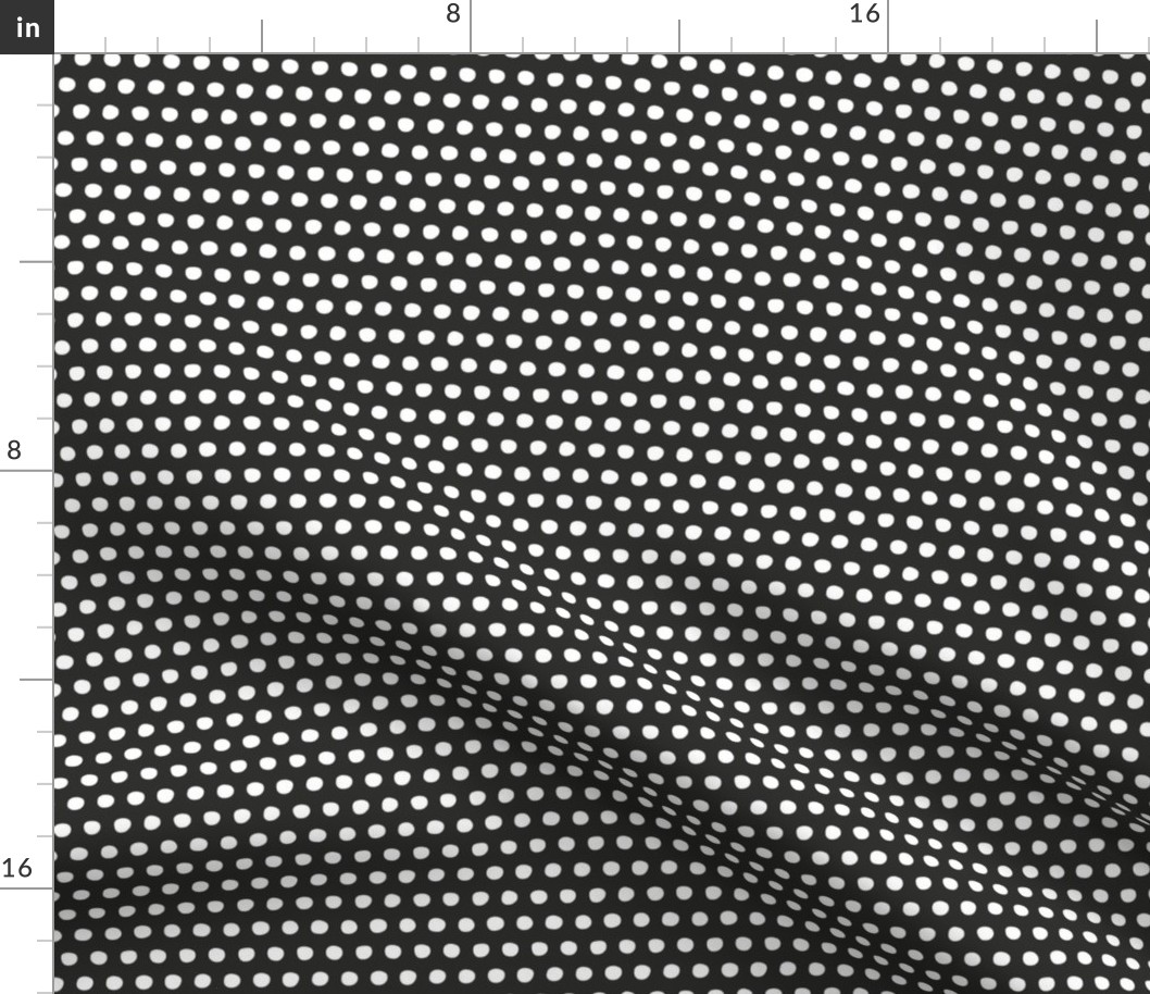 charcoal white petite polka