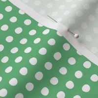 green white petite polka