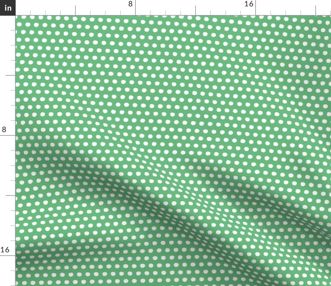 green white petite polka