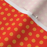 red saffron petite polka