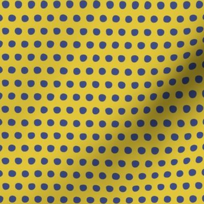 yellow blue petite polka