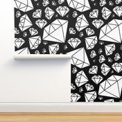 white diamonds on black | pencilmeinstationery.com