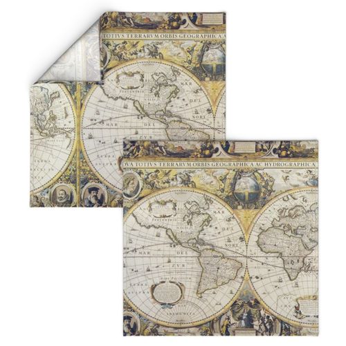 Antique map, borderless