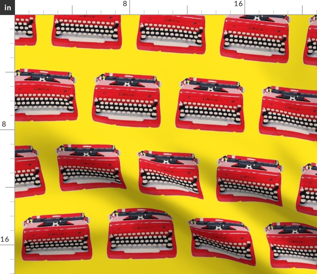 typewriter yellow background-ch-ed-ed