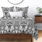 Parrot Damask ~ Black 