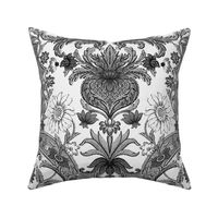 Parrot Damask ~ Black 