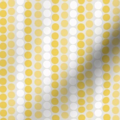 Yellow & White Polka Dot Stripes on Gray