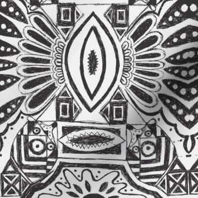 African Style-Black and white