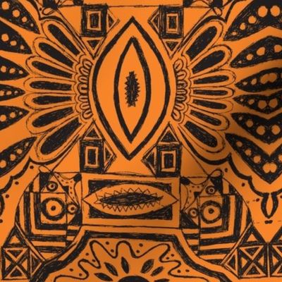 African Style-Black n Orange