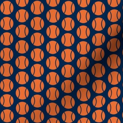 Small Half-Drop Orange/Navy Tennis Balls