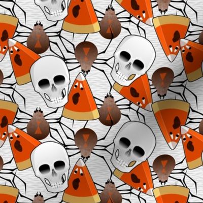 haunted skulls spiders and screaming candy corn ghosts - synergy0008