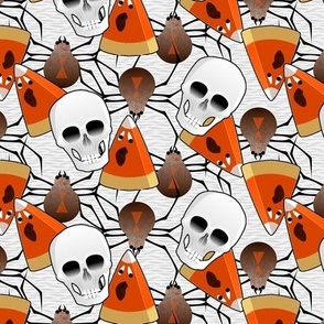haunted skulls spiders and screaming candy corn ghosts - synergy0008