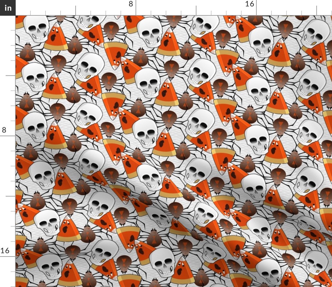 haunted skulls spiders and screaming candy corn ghosts - synergy0008