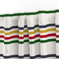 camp blanket, 1/2 inch stripes widthwise, four colors